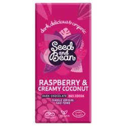 Seed & Bean - Coconut & Raspberry Dark Chocolate 75g