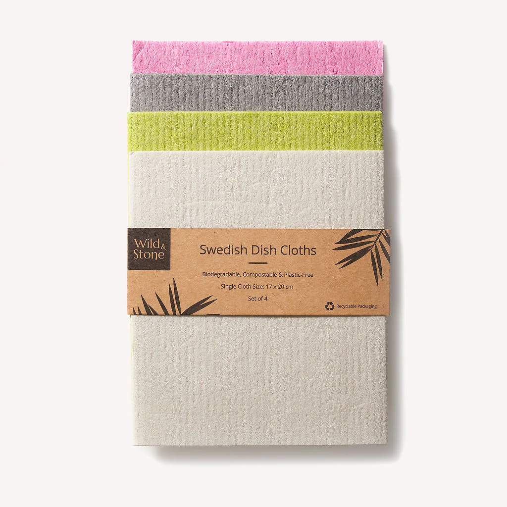 W&S Compostable Swedish Dish Cloths (Set of 4)