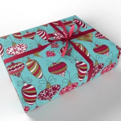 Wrapping Christmas Gold Decorations (1 sheet / 1 tag)
