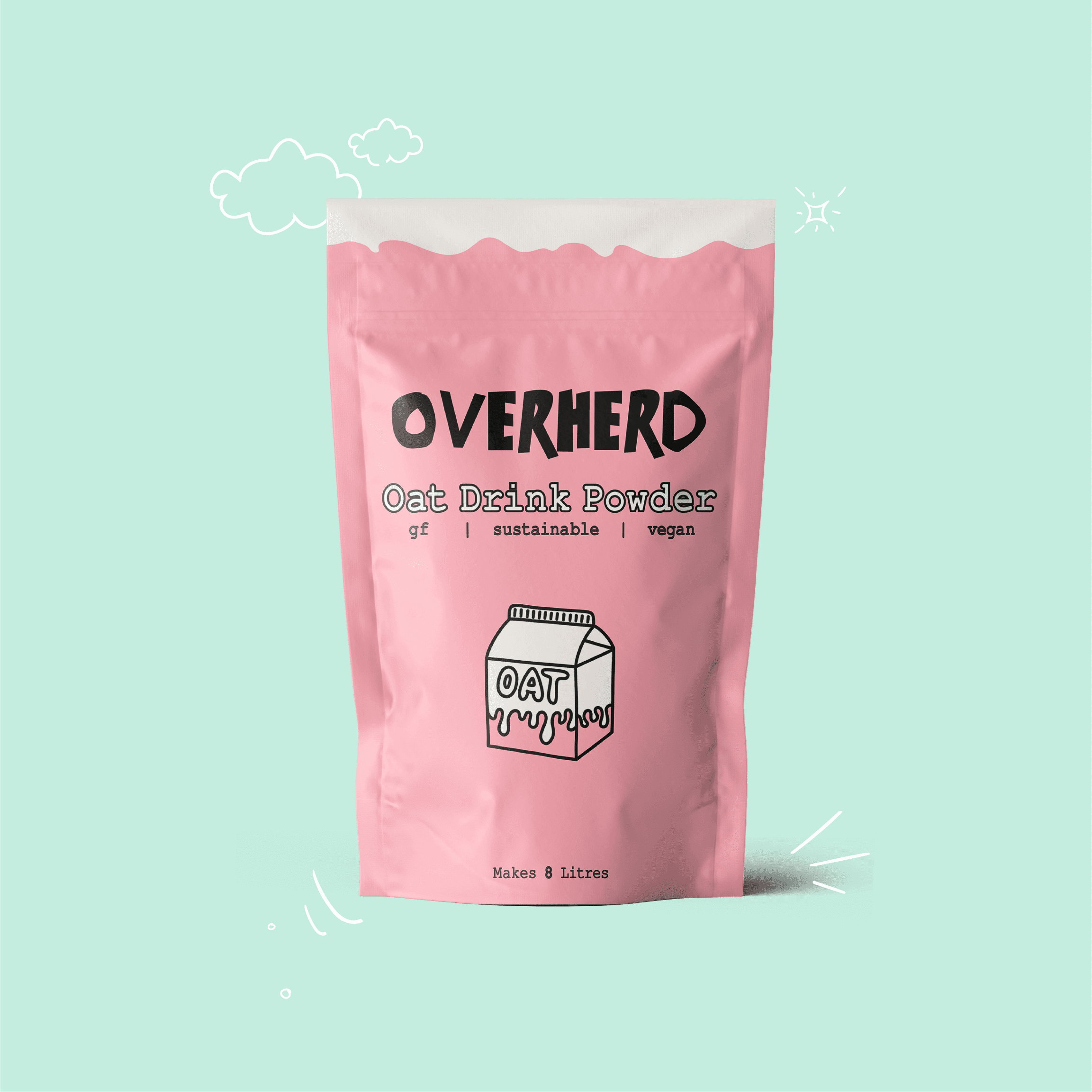 Overherd Oat Milk Powder - 400g (makes 4 litres)